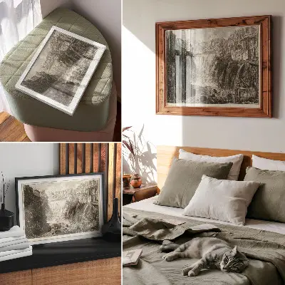 Plakatas vaizdas į Didžiąją Tivolio kaskadą iš serijos „Romos vaizdai“, autorius Giovanni Battista Piranesi