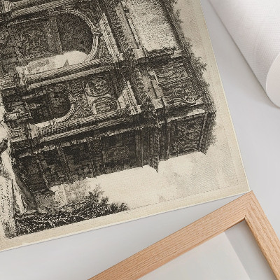 Spauda ant drobės Konstantino arkos vaizdas iš Giovanni Battista Piranesi paveikslo „Romos vaizdai“