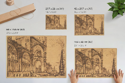 Plakatas ant drobės Fantazija apie nuostabų triumfo meną (1765), Giovanni Battista Piranesi