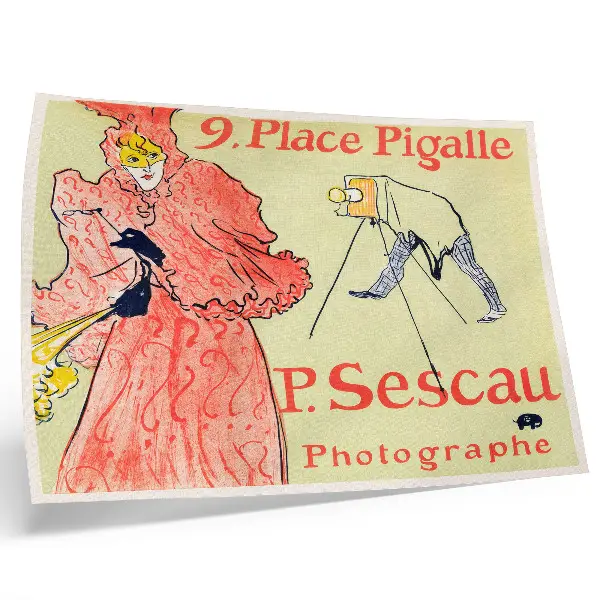 Plakatas „Le Photographe Sescau“ Henri de Toulouse-Lautrec 1894 m. didelės raiškos spaudinys