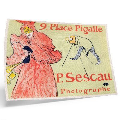 Plakatas „Le Photographe Sescau“ (1894 m.) didelės raiškos spaudinys, autorius Henri de Toulouse-Lautrec