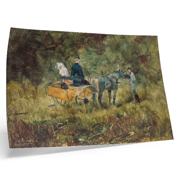 Spauda ant drobės Henri de Toulouse-Lautrec didelės raiškos paveikslas „Spąstai“ (1880 m.)