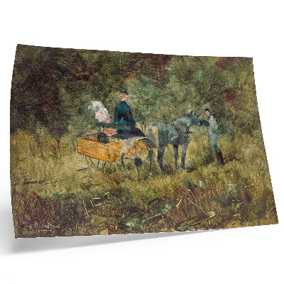 Spauda ant drobės Henri de Toulouse-Lautrec didelės raiškos paveikslas „Spąstai“ (1880 m.)