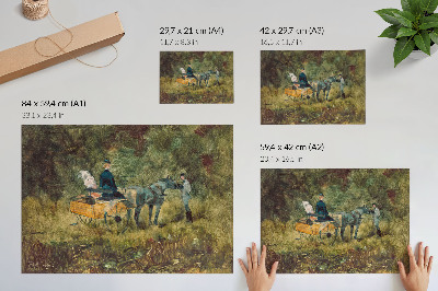 Spauda ant drobės Henri de Toulouse-Lautrec didelės raiškos paveikslas „Spąstai“ (1880 m.)