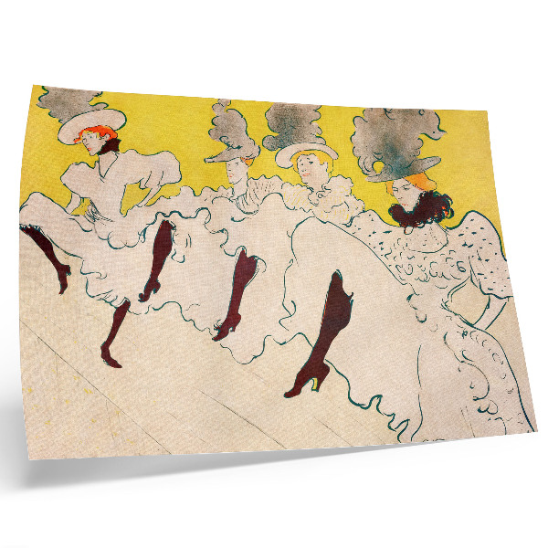 Plakatas ant drobės „The Troupe of Mademoiselle Eglantine“ (1896 m.) didelės raiškos Henri de Toulouse-Lautrec spaudinys