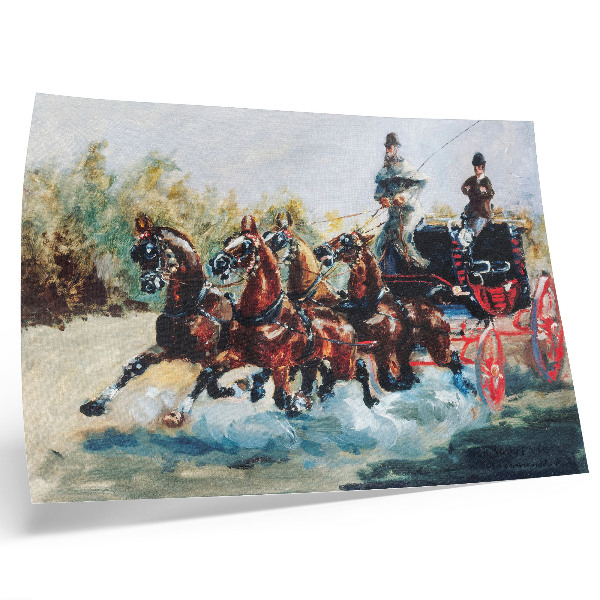 Plakatas Puikus suvenyras iš Promenade des Anglais (1880 m.) didelės raiškos Henri de Toulouse-Lautrec spaudinys
