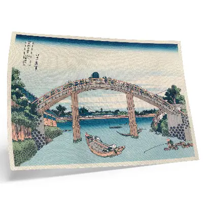 Plakatas Katsushika Hokusai, „Vaizdas iš po Mannenbashi tilto Fukagavoje“, 1985 m.