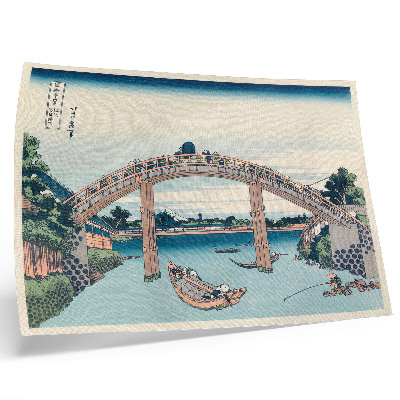 Plakatas Vaizdas iš po Mannenbashi tilto Fukagavoje, 1985 m., Katsushika Hokusai