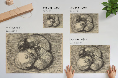 Plakatas ant drobės Katės; Tschingas, Batzaras ir Blanc-Blancas, didelės raiškos Théophile Alexandre Steinlen spaudinys