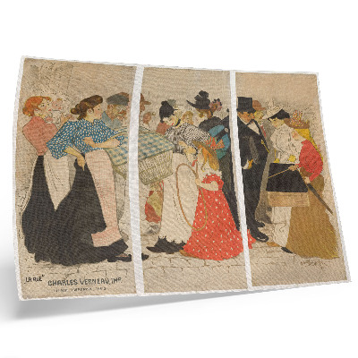 Plakatas ant drobės Mensen op straat (1896), autorius Théophile Alexandre Steinlen ir Charles Verneau