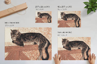 Plakatas Katė ant baliustrados, autorius Theophile-Alexandre Pierre Steinlen