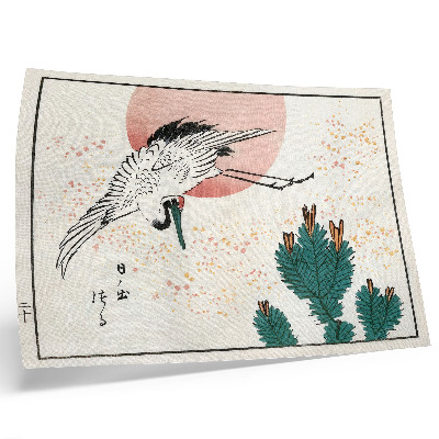 Plakatas ant drobės Japoniškas gervės medžio raižinys (1826–1869)