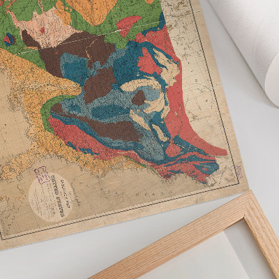 Spauda ant drobės Jungtinių Valstijų geologinis žemėlapis