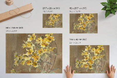 Plakatas ant drobės Hannah Borger Overbeck „Geltona gėlė su apvadu“ (1915 m.)