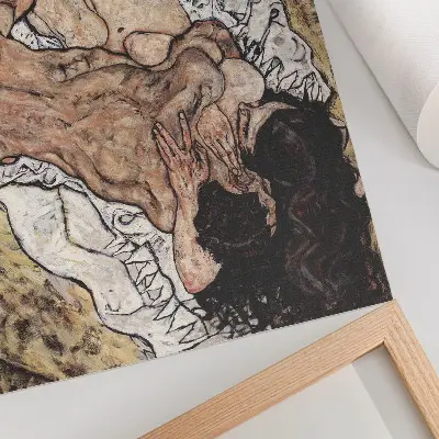 Egono Schiele'o „Apkabinimas“ (1917 m.) spauda ant drobės
