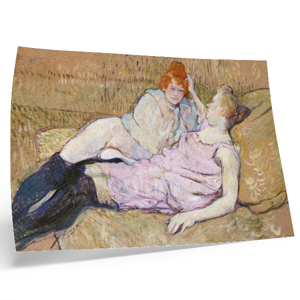 Spauda ant drobės Sofa (apie 1894–1896 m.) – didelės raiškos Henri de Toulouse-Lautrec paveikslas