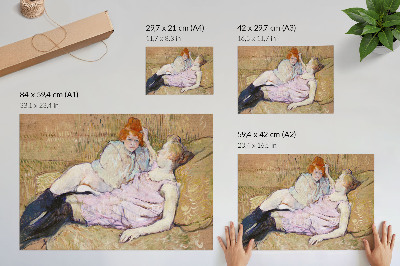 Spauda ant drobės Sofa (apie 1894–1896 m.) – didelės raiškos Henri de Toulouse-Lautrec paveikslas