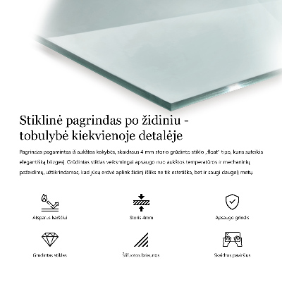 Apsauginis židinio stiklas skaidrus