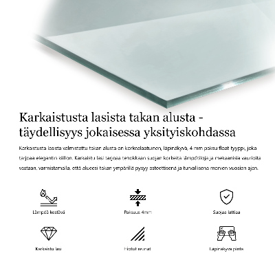 Apsauginis židinio stiklas skaidrus