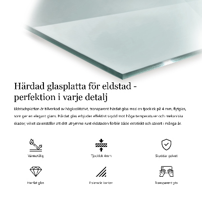 Apsauginis židinio stiklas šešiakampis skaidrus