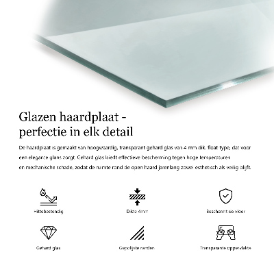 Apsauginis židinio stiklas šešiakampis skaidrus