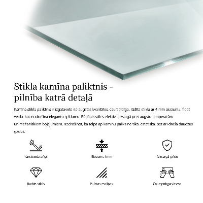 Apsauginis židinio stiklas šešiakampis skaidrus