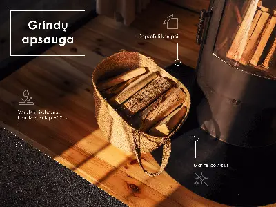 Pusapvalis apsauginis židinio pagrindas juodos spalvos metalinis