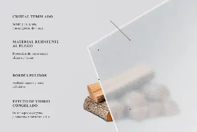 Apsauginis stiklas po židiniu pusiau ovalios formos ir pusiau permatomas
