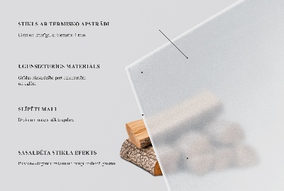 Apsauginis židinio stiklas Semitransparentinis apvalus