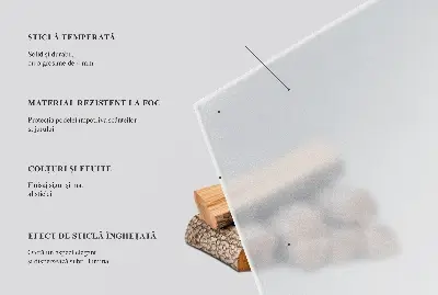 Apsauginis židinio stiklas pusiau permatomas apvalios formos