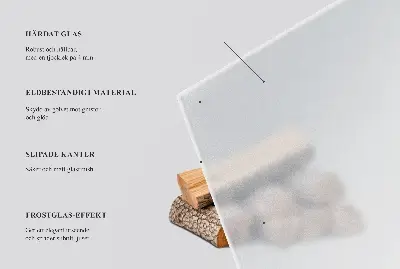 Apsauginis židinio stiklas pusiau permatomas apvalios formos