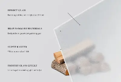 Apsauginis židinio stiklas pusiau permatomas apvalios formos