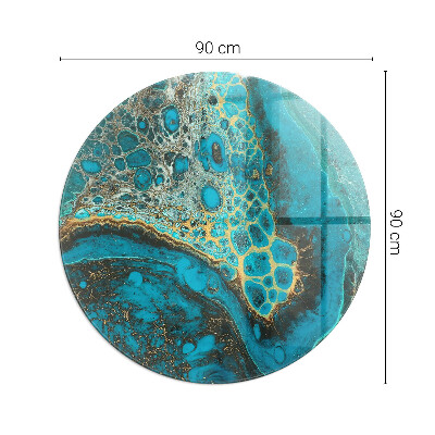 Apsauginis stiklas po židiniu apskritas Abstraktus organinis raštas