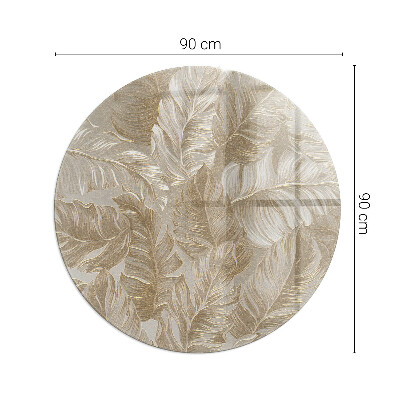 Apsauginis stiklas po židiniu apskritas Lapai subtiliais raštais