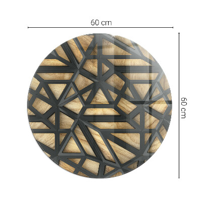 Apsauginis stiklas po židiniu apskritas Geometrija su medžiu