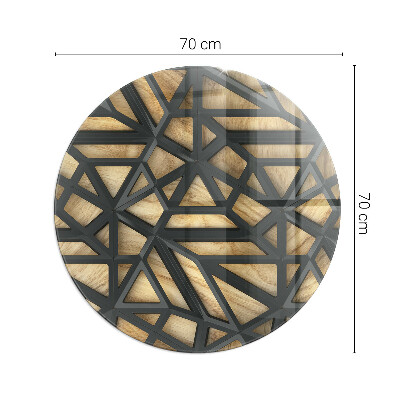 Apsauginis stiklas po židiniu apskritas Geometrija su medžiu