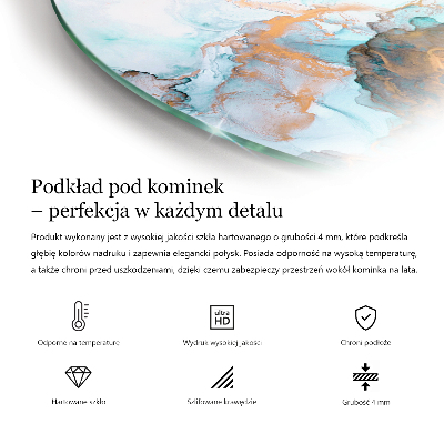Apsauginis stiklas po židiniu apskritas Abstraktus geometrinis raštas