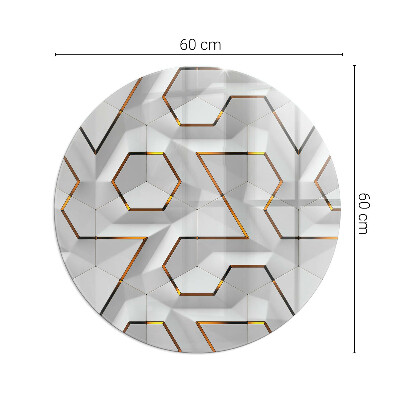 Stiklas po židiniu apskritas Geometrinis 3D raštas