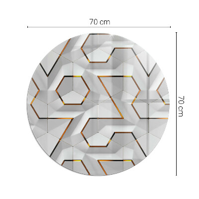 Stiklas po židiniu apskritas Geometrinis 3D raštas