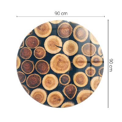 Apsauginis stiklas po židiniu apskritas Dėžutė su pjaustyta mediena