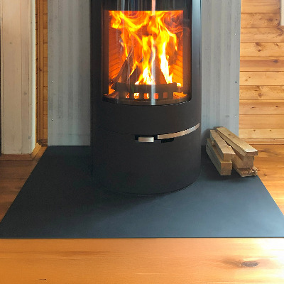 Stačiakampis apsauginis židinio pagrindas Juoda metalinė plokštė