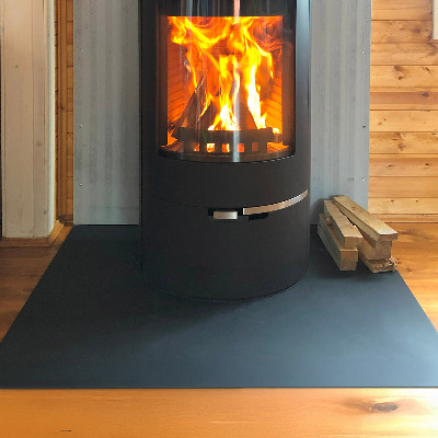 Stačiakampis apsauginis židinio pagrindas Juoda metalinė plokštė