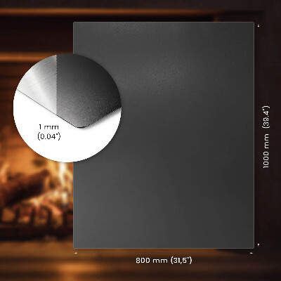 Stačiakampis apsauginis židinio pagrindas Juoda metalinė plokštė