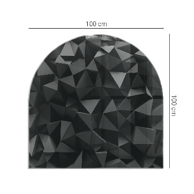 Židinio stiklas pusiau ovalios Trimatė geometrija