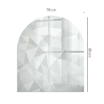 Židinio stiklas pusiau ovalios Abstraktus geometrinis raštas