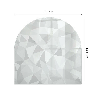Židinio stiklas pusiau ovalios Abstraktus geometrinis raštas