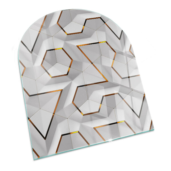 Stiklas po židiniu pusiau ovalios Geometrinis 3D raštas
