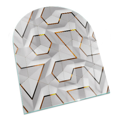 Stiklas po židiniu pusiau ovalios Geometrinis 3D raštas