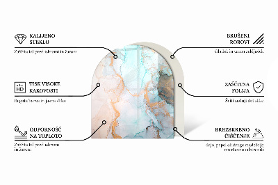 Stiklas po židiniu pusiau ovalios Geometrinis 3D raštas