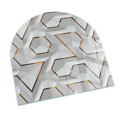 Stiklas po židiniu pusiau ovalios Geometrinis 3D raštas